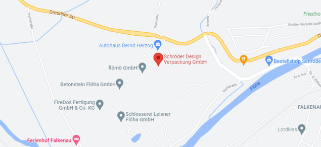 Schroeder Designverpackungen Anfahrt Google Maps Screenshot